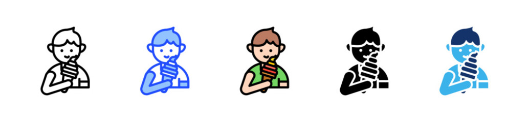 Ice Cream Treat Icon Collection With Multiple Styles