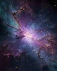 &ldquo;Cinematic Cosmic Nebula with Vibrant Swirling Colors and Starry Depths&rdquo;
