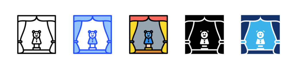 Puppet Show Icon Collection With Multiple Styles