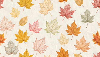 Colorful Autumn Maple Leaves Pattern