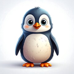 Obraz premium Cute cartoon penguin illustration