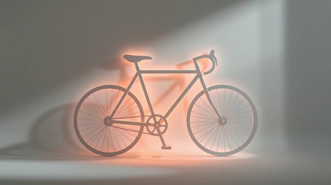 Neon Road Bike Studio Shot. - Powered by Adobe