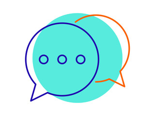 Live chat icon. E-commerce outline icon. Simple vector illustration in modern thin line style.