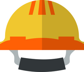 Vector illustration of a bright orange safety vest with reflective stripes, commonly worn by construction workers, engineers, and road crews to ensure high visibility and workplace protection