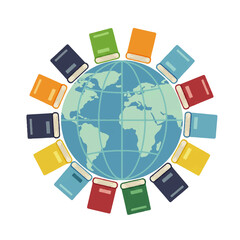 Global Education and Knowledge Sharing Concept.