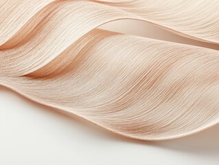 Soft Silk Textile in Light Peach Hue with Gentle Waves and Elegance for Fashion and Design Applications