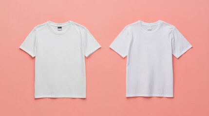 Naklejka premium Blank white t shirt front and back mockup, plain cotton tshirt mock up template for design, branding, print, store. Empty casual apparel