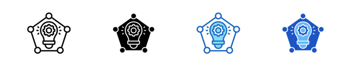 Initiative Alignment  Icon Set Multiple Style Collection