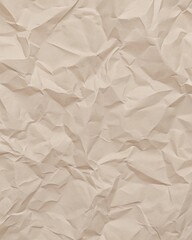 Fototapeta premium Crumpled Paper Texture with Soft Beige Tones and Subtle Folds for Minimal Posters