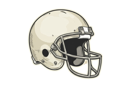 Isolated Football Helmet Illustration with Transparent Background