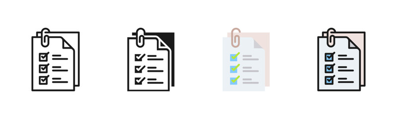 Assignment Icon Pack In Multiple Styles