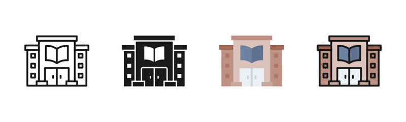 School Icon Pack In Multiple Styles