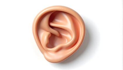 Realistic ear model, top view