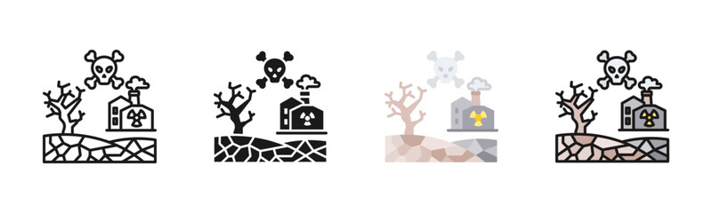 Radioactive Soil Icon Pack In Multiple Styles