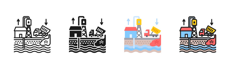 Underground Contamination Icon Pack In Multiple Styles