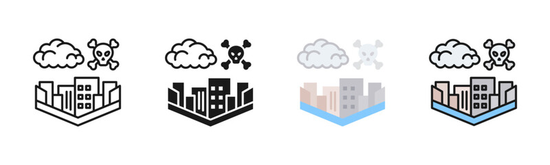 Smog Over City Icon Pack In Multiple Styles