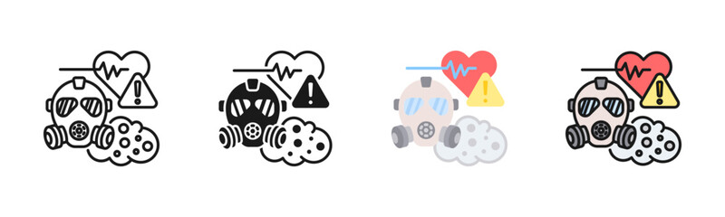 Asbestos Exposure Icon Pack In Multiple Styles