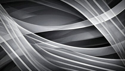 Abstract grayscale curves, flowing lines