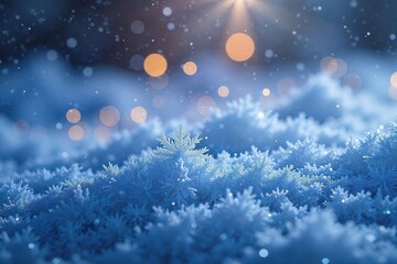 Fototapeta premium Intricate ice crystals glitter with a frosty, cold sparkle, reflecting light like a million tiny diamonds Perfect for winter, holiday, or fantasy themes , diamond, fantasy, cold sparkle