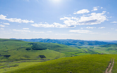 Fototapeta premium The landscape of the 100-mile road in Hebei Province