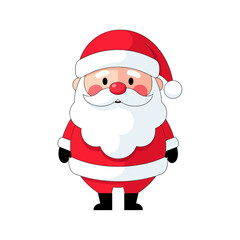 Vector art of cute cartoon illustration of santa claus, festive and cheerful character for christmas celebrations