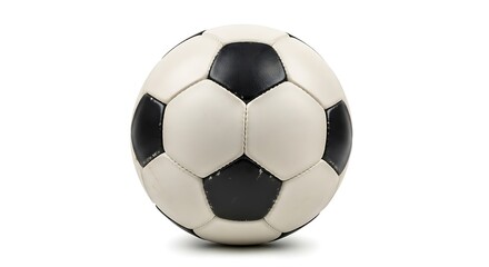 Obraz premium Classic Black and White Soccer Ball – Sports Equipment for Football Fans 