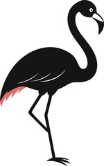 Obraz premium Flamingo Silhouette Side Profile