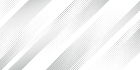 Obraz premium White abstract background with overlapping gray gradient geometric layers and glowing gray line decoration. Modern graphic design concept for banners, posters, flyers, cards, covers, or brochures.