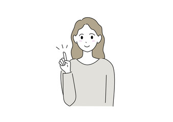 何か良い案が浮かんだ女性