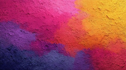 Obraz premium Gold, Red, Coral, Orange, Yellow, Peach, Pink, Magenta, Purple, Blue Abstract Background. Colorful Multicolor Mix with Iridescent Bright Fun Color Gradient Ombre. Rough Grain Noise Grungy Design Templ