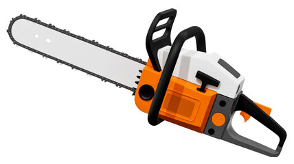 Fototapeta premium A 3D rendered illustration of a chainsaw against a white background.