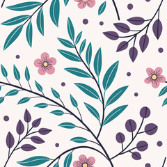 Seamless Floral pattern, vector illustration