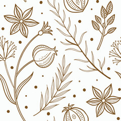 Seamless Floral pattern, vector illustration