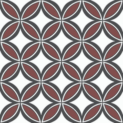 Fototapeta premium Seamless pattern, floral pattern, geometric shape vector illustration