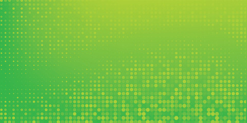 Dots halftone green color pattern gradient texture with technology digital background. Dots pop art comics with nature graphic design. eps 10