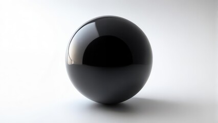 Round black ball on white surface