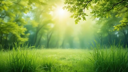lush green grass with slight swaying in gentle breeze
