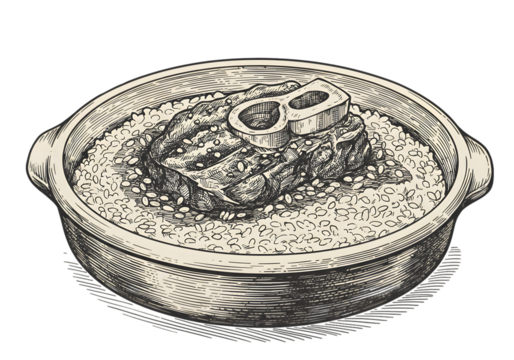 Isolated Illustration Of A Gourmet Dish On A Transparent Background