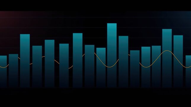 Data Visualization Teal Bars  Curve.