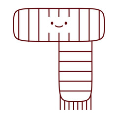 Flat Vector Illustration of a Stylish Winter Scarf