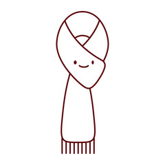 Flat Vector Illustration of a Stylish Winter Scarf