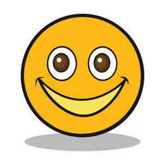 A cheerful smile symbol with a subtle shadow, giving it depth and a playful 3D effect, perfect for expressing happiness and positivity in any design.
