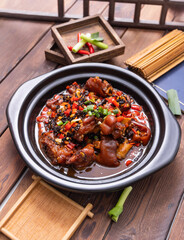 Spicy Chinese delicacy: pig's feet	
