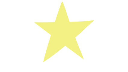 Obraz premium Yellow star on transparent background, star symbol image, bright star