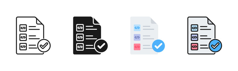 Fototapeta premium Test Report Icon Pack In Multiple Styles