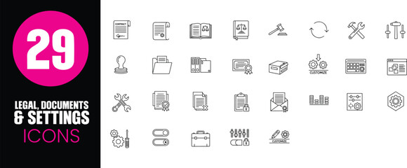 Legal, Documents & Settings Icons