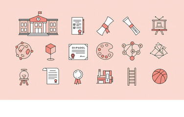 Education and Academic Icons Building Blocks of Knowledge and Achievements in Academia