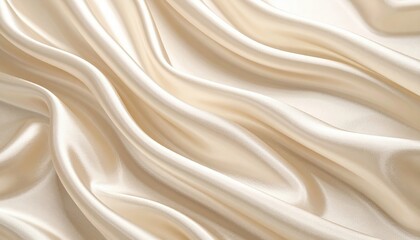 Obraz premium Close up plisse pleats fine ripples champagne fabric wallpaper background representing textile detail suitable for elegant fashion design