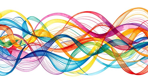 Colorful, flowing wave abstract