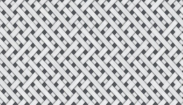 Interwoven gray and white stripes forming a textured, repeating geometric pattern